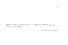 Vanguardismo y modernidad en "Memorias de la plata"  [artículo] Carlos Ferreiro González.