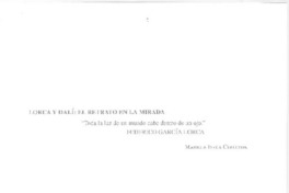 Lorca y Dalí: El Retrato en la mirada  [artículo] Mariela Insúa Cereceda.