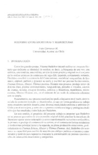 Huidobro entre escrituras y reescrituras  [artículo] Iván Carrasco M.