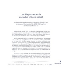 Los mapuches en la sociedad chilena actual.  [artículo]