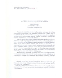 La Poesía creacionista de Juan Larrea  [artículo] Andrés Morales.