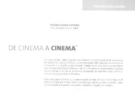 De cinema a cinema  [artículo] Verónica García-Huidobro.