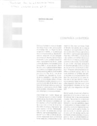 Compañía La batería  [artículo] Verónica San Juan.