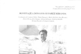 Homenaje a don Luis Alvarez Miranda.  [artículo]