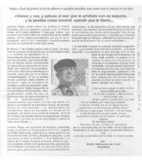 Vienes y vas, y adoras al mar que te arrebata con su espuma, y te quedas como inmóvil, oyendo que te llamo..."  [artículo] Beatriz Valenzuela Van Treek.