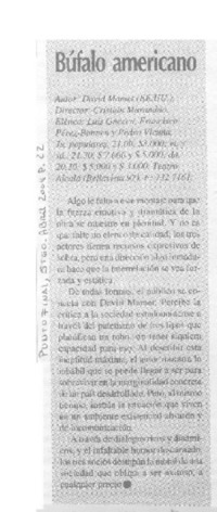 Búfalo americano.  [artículo]