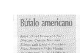 Búfalo americano.  [artículo]