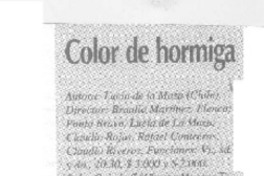 Color de hormiga  [artículo] L. P. I.