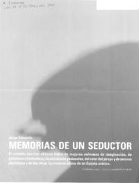 Memorias de un seductor (entrevistas) [artículo] Pamela Jiles