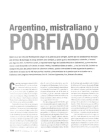 Argentino, mistraliano y porfiado  [artículo] M. Cristina Goyeneche