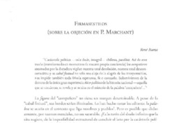 Firmasestilos : sobre la objeción en P. Marchant  [artículo] René Baeza.