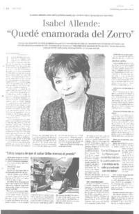 "Quedé enamorada del Zorro" [entrevista] [artículo] Andrés Gómez Bravo