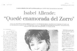 "Quedé enamorada del Zorro" [entrevista] [artículo] Andrés Gómez Bravo