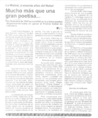 Mucho más que una gran poetisa  [artículo] R.A.