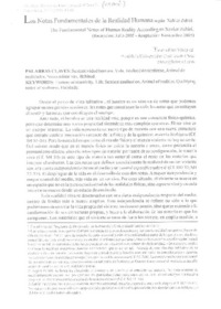 Las notas fundamentales de la realidad humana  [artículo] Teresa Ríos vásquez.