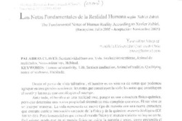 Las notas fundamentales de la realidad humana  [artículo] Teresa Ríos vásquez.