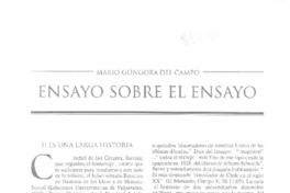 Ensayo sobre el ensayo  [artículo]Renato Carmona Flores.