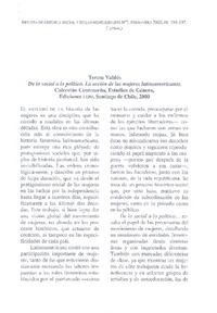 Teresa Valdés. De lo social a lo político. La acción de las mujeres latinoamericanas [artículo] Julia Antivilo.