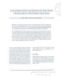 Las ideas educacionales de don Francisco Antonio Encina  [artículo] Marco Antonio Castro Bernar.