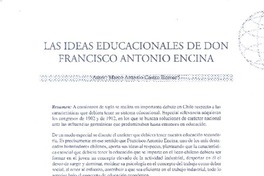 Las ideas educacionales de don Francisco Antonio Encina  [artículo] Marco Antonio Castro Bernar.