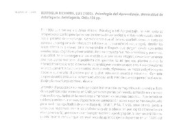 Psicología del aprendizaje  [artículo] .Carmen Montecinos Sanhueza.