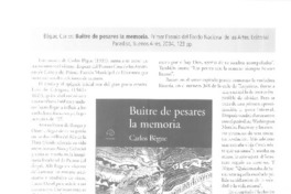 Buitres de pesares la memoria  [artículo]José María Poirier.