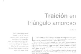 Traición en triángulo amoroso  [artículo] Virginia Rioseco.