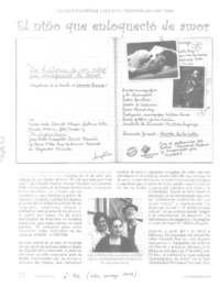 El Niño que enloqueció de amor  [artículo].