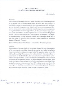 Luna caliente: el séptimo círculo argentino  [artículo]Alexis Candia.