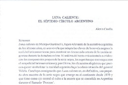 Luna caliente: el séptimo círculo argentino  [artículo]Alexis Candia.