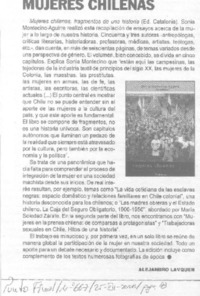 Mujeres chilenas  [artículo] Alejandro Lavquen.