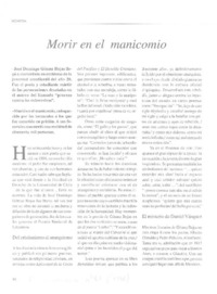 Morir en el manicomio  [artículo].