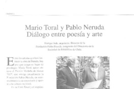 Mario Toral y Pablo Neruda. Diálogo entre poesíaa y arte  [artículo] Enrique Inda.