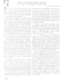 vivir y moris poesía  [artículo] Manuel Silva Acevedo.