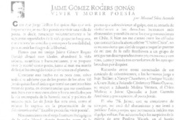 vivir y moris poesía  [artículo] Manuel Silva Acevedo.