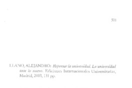 Repensar la universidad  [artículo] Rodolfo Mauricio Bicocca Gino.