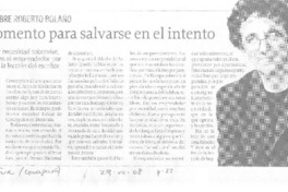 Buen momento para salvarse en el intento  [artículo] Marcos Delucchi Fonck.