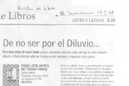 De no ser por el Diluvio--  [artículo] Camilo Marks.