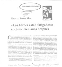 Los héroes están fatigados  [artículo] Miguel Rojas Mix.
