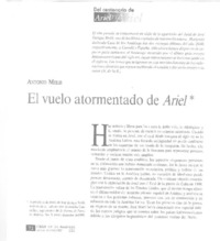 El vuelo atormentado  [artículo] Antonhio Melis.