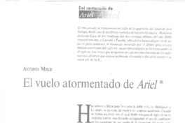 El vuelo atormentado  [artículo] Antonhio Melis.