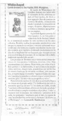 Whitechapel  [artículo] Leonardo Sanhueza.