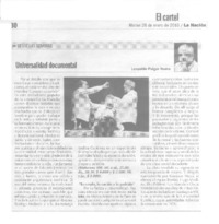 Universalidad documental  [artículo] Leopoldo Pulgar Ibarra.