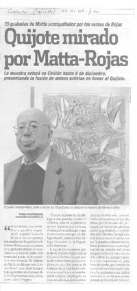 Quijote mirado por Matta-Rojas  [artículo] Yorka Montecinos.