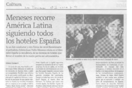 Meneses recorre América Latina siguiendo todos los hoteles España  [artículo] Roberto Careaga C.