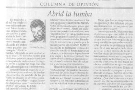 Abrid la tumba  [artículo] Cristián Warnken.