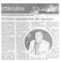 Inician campaña de apoyo  [artículo].