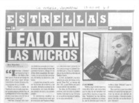 Léalo en las micros  [artículo] Juan Riquelme.
