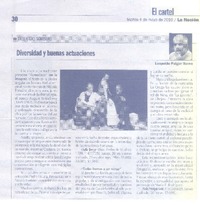 Diversidad y buenas actuaciones  [artículo] Leopoldo Pulgar Ibarra.