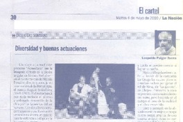 Diversidad y buenas actuaciones  [artículo] Leopoldo Pulgar Ibarra.